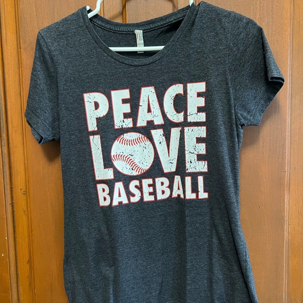 PEACE LOVE AND BASEBALL T-Shirt